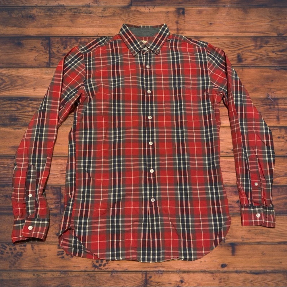 Vintage J Crew Flannel Button Up Down Shirt Dad Grandpa Vibes Lumberjack Flannel